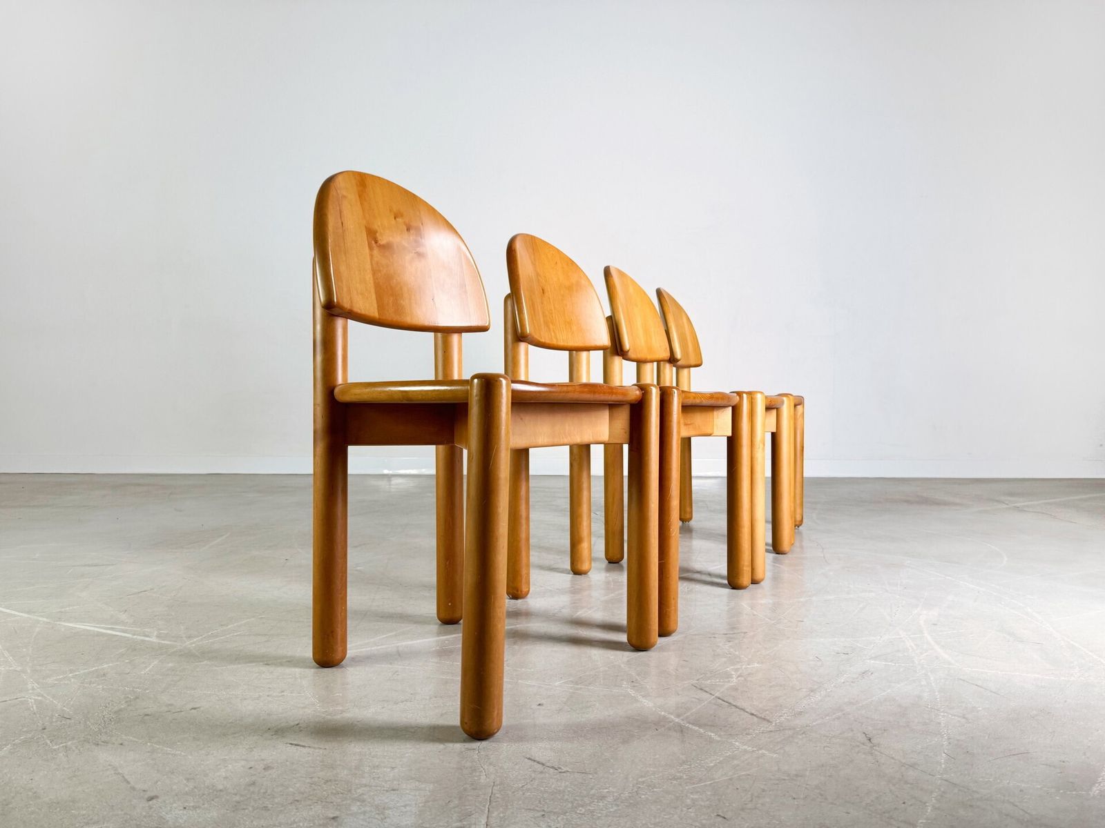 Set Of 4 Rainer Daumiller Chairs Midcentury Chair Beech Vintage photo buy