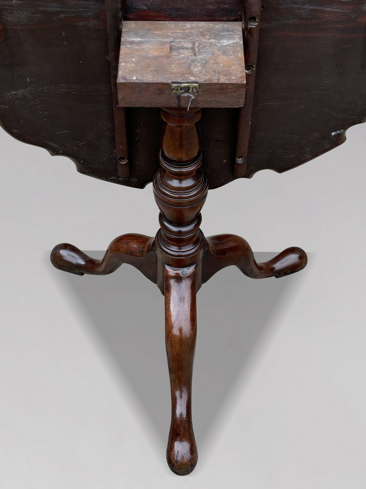 18th Century George III Period Mahogany Pie Crust Edge Tripod Table photo buy