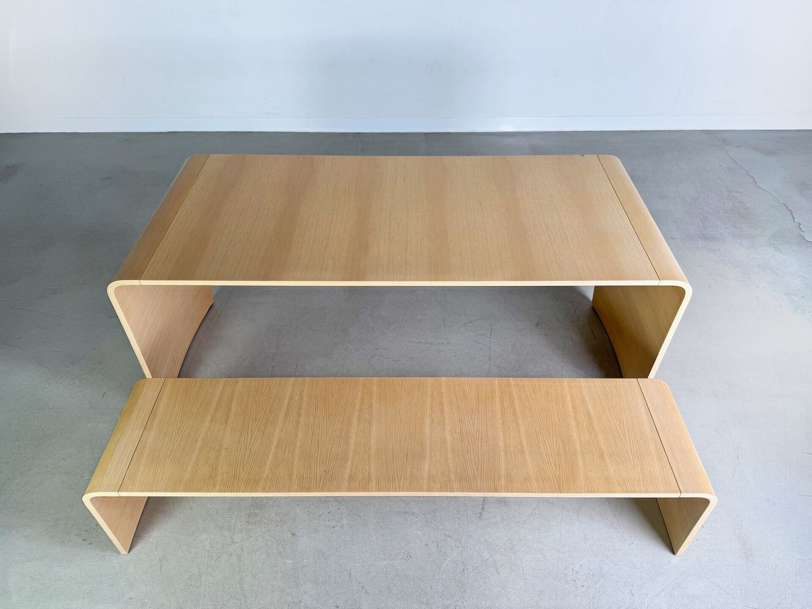 Set Of 2 Brunner Jehs Table + Bench Leaf Oak Design Table photo Furniture