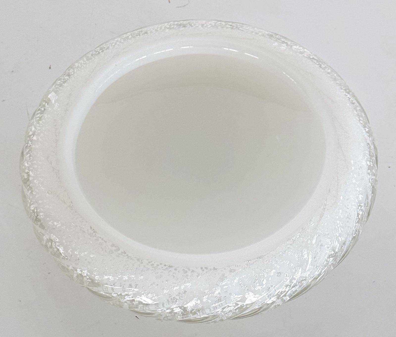 Italian Murano Glass Bowl Or Vide Poche In Twisted Glass With Shimmering, 1970s photo vintage