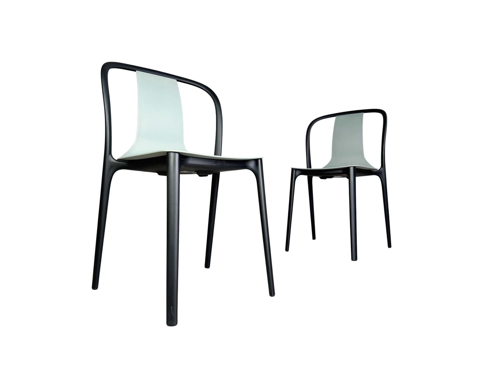 390.0 Set Of 2 Vitra Belleville Chair Ronan Erwan Bouroullec Outdoor Cream photo