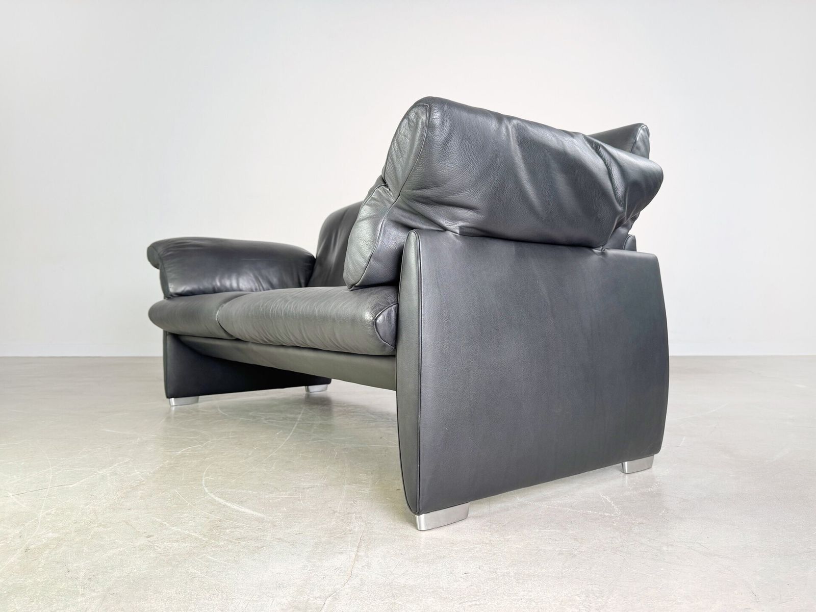 Original De Sede Ds 10/23 Sofa Couch Two Seater Leather Black photo furniture