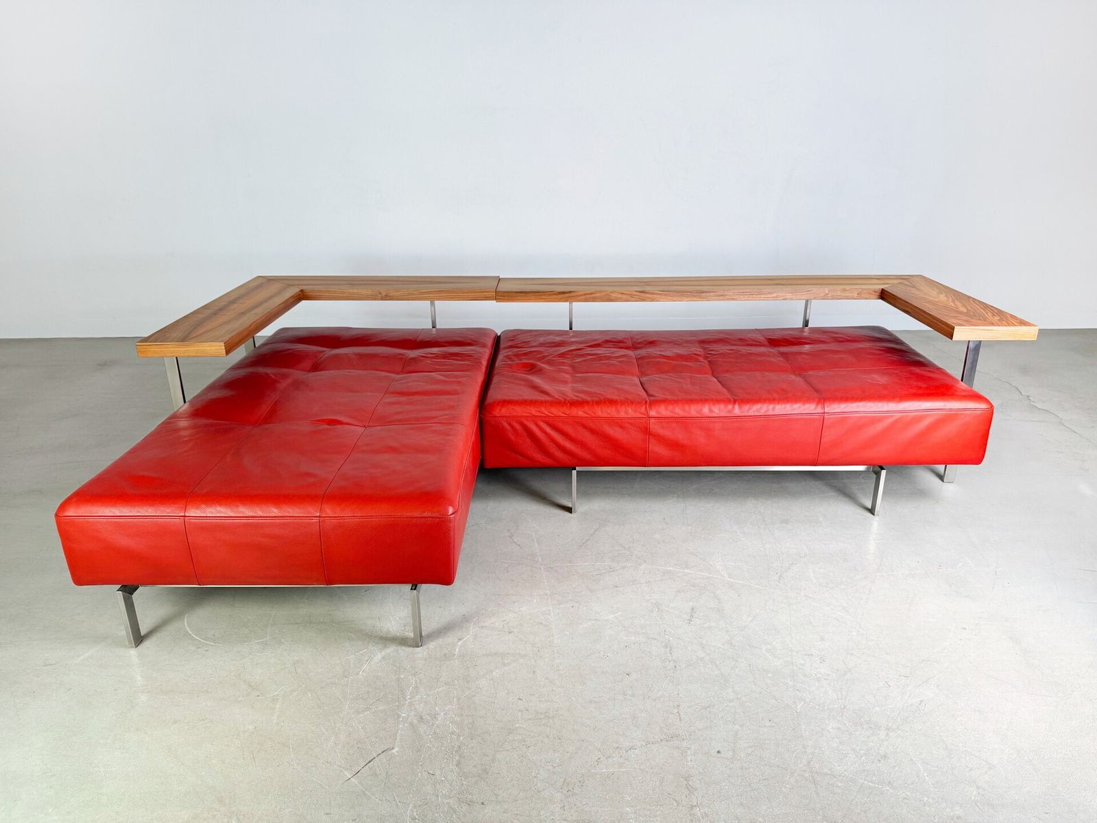Rolf Benz hoekbank Dono 6100 – design leren bank in rood photo Meubels