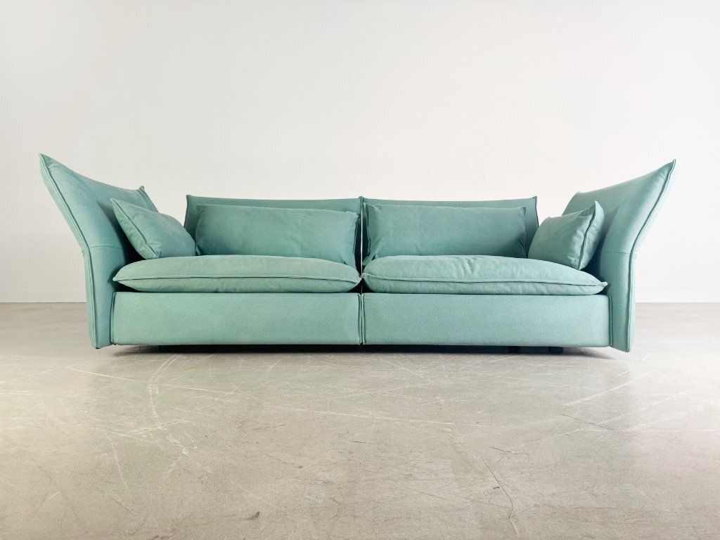 Original Vitra Mariposa Three Seater Sofa Turquoise Design Couch Office photo for sale