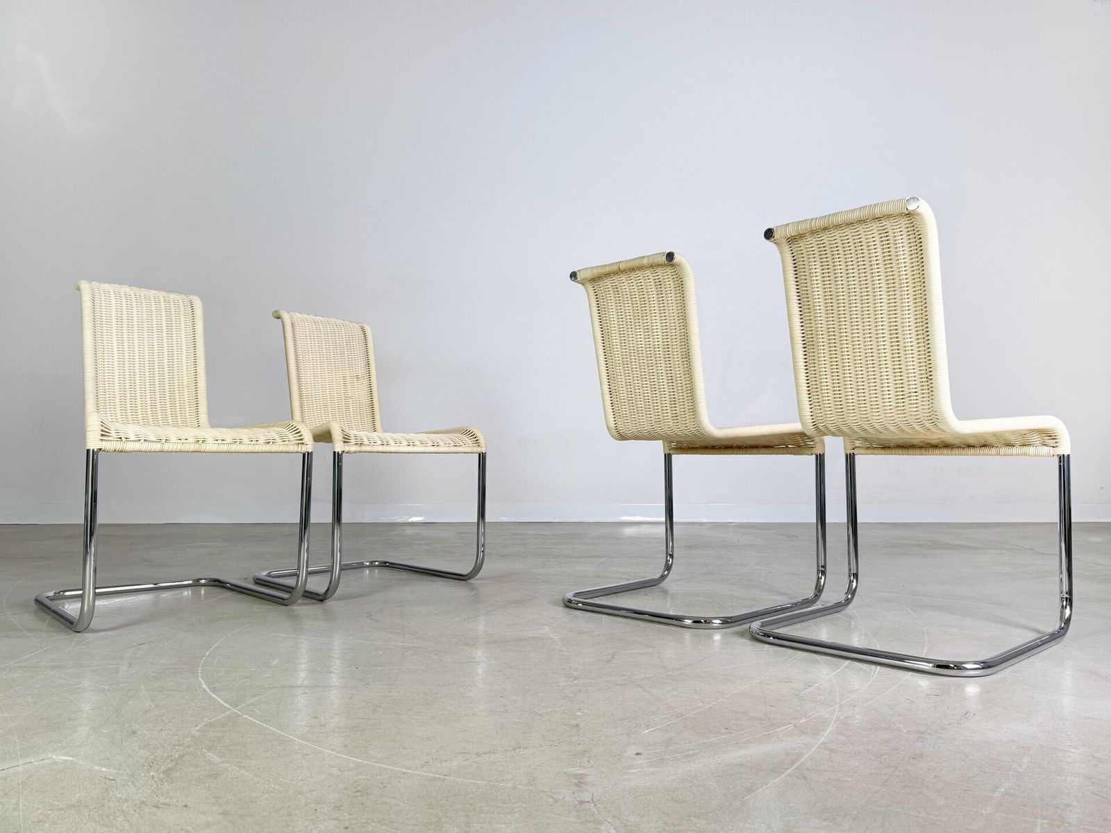 Original Set Of 4 Tecta Cantilever Chairs B20 Jean Prouvé Cantilever Chair photo Furniture