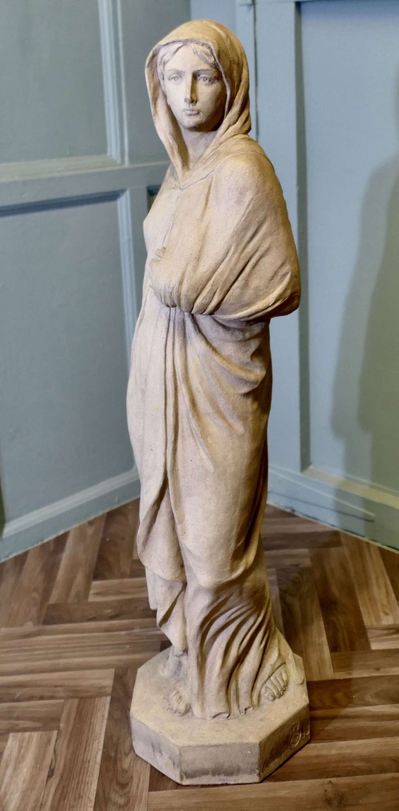 Royal Doulton Buff Terracotta Statue Of A Woman Signed C G photo furniture