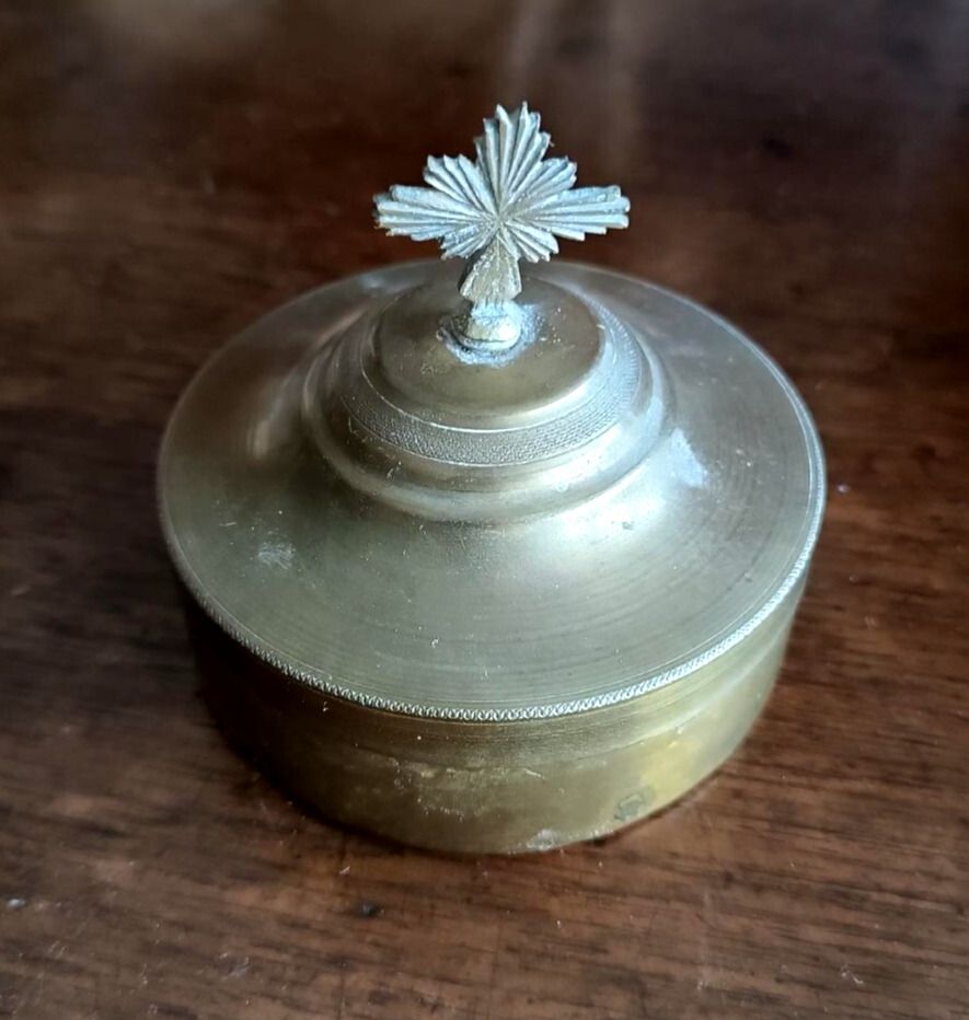 Brass Pisside Late 19th Century Italian Made photo for sale