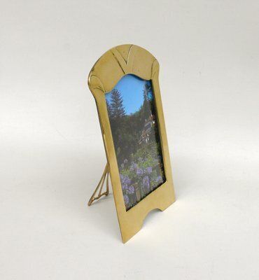 German Art Nouveau Picture Frame In Brass, 1890s photo Home Decor