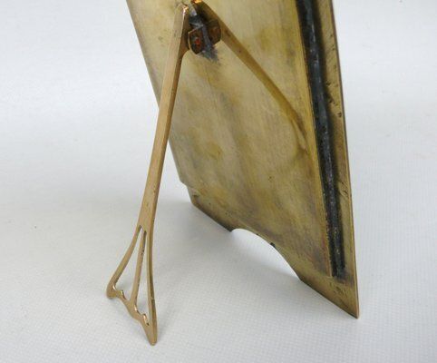 photo vintage German Art Nouveau Picture Frame In Brass, 1890s