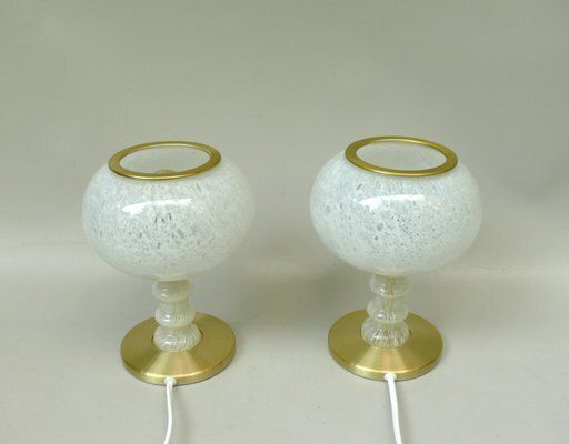 Elegantvtable Lamps With Glass Lampshades From Doria Leuchten, 1960s, Set Of 2 photo Lighting