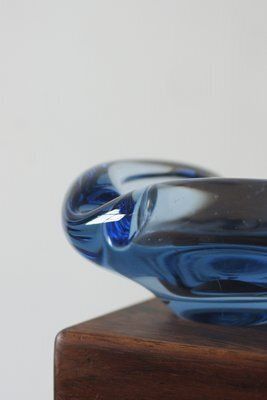 Glass Ashtray By Lütken For Holmegaard, 1950s, Set Of 2 photo for sale