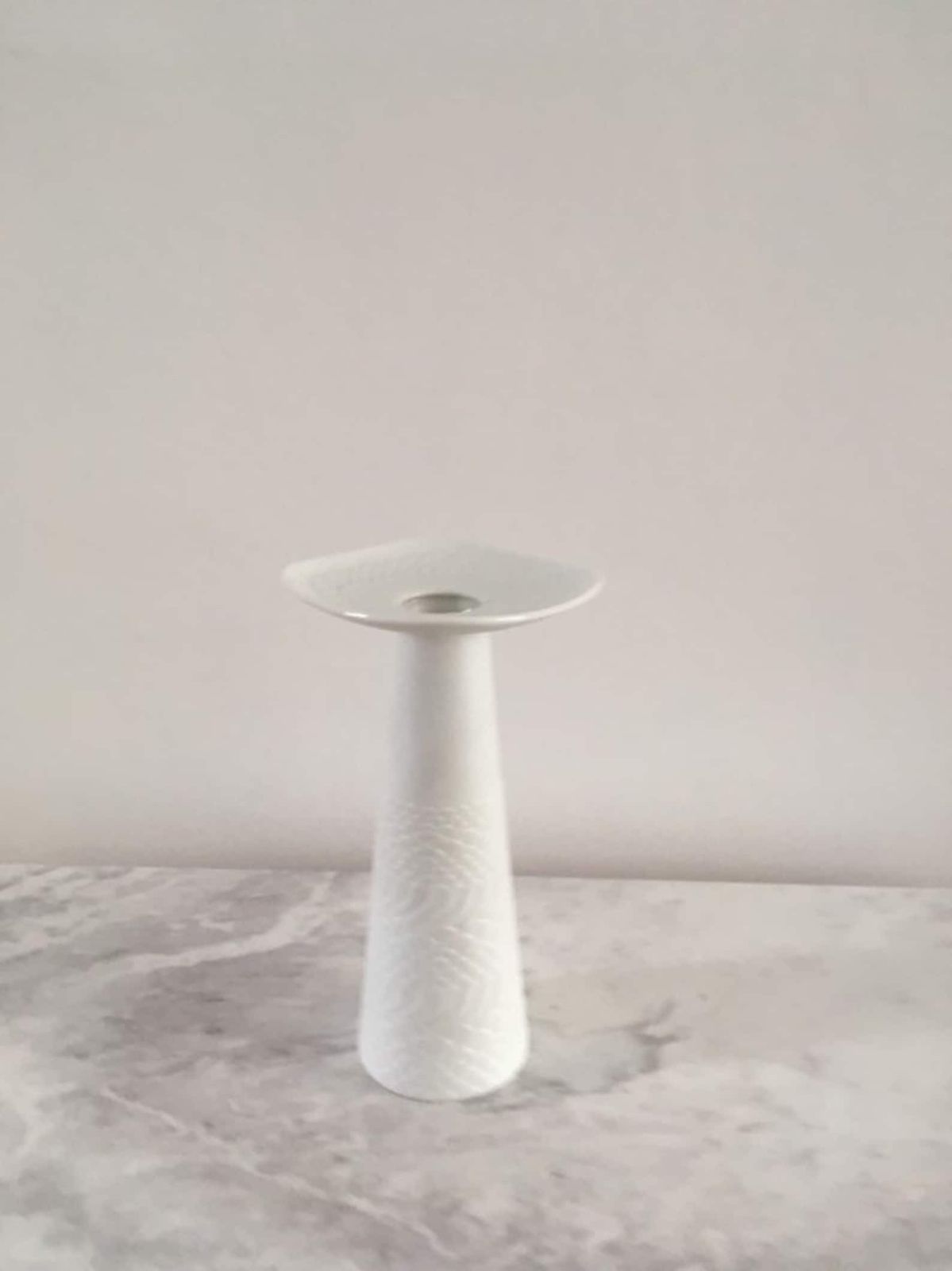 Candle Holder Candle Stick White Porcelain Mid Century Kaiser Germany photo 65.0