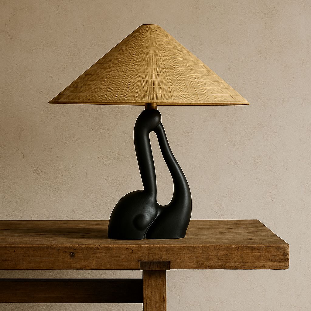 Anthropomorphic Sculptural Lamp In Black Ceramic By Gil Agnoloni, Italy, 1950 photo furniture