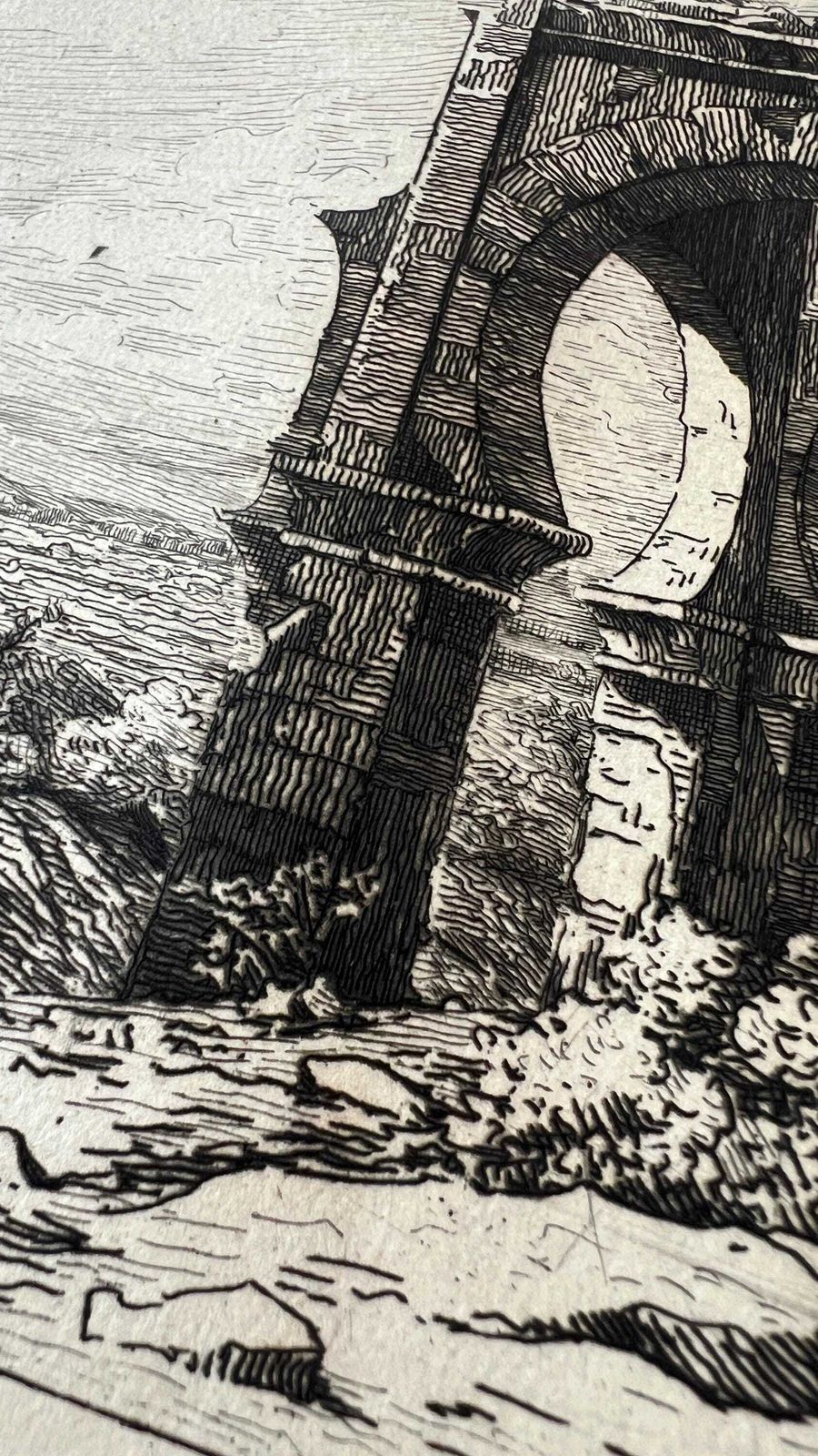19th Century Architectural Etching Of Qubba Ruins In Tlemcen, Algeria By Gabrielle Niel, 1870s photo 119.0