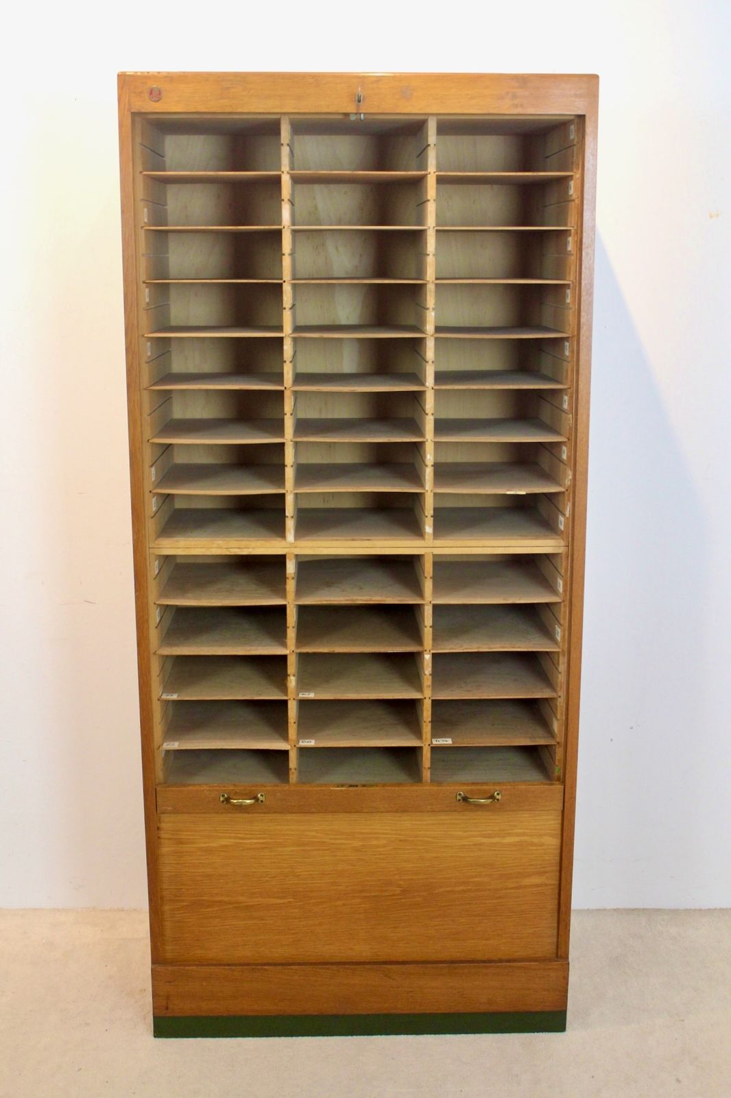 Furniture Wooden Pigeonhole Cabinet By Dobergo Büromöbel, Germany, 1950s photo