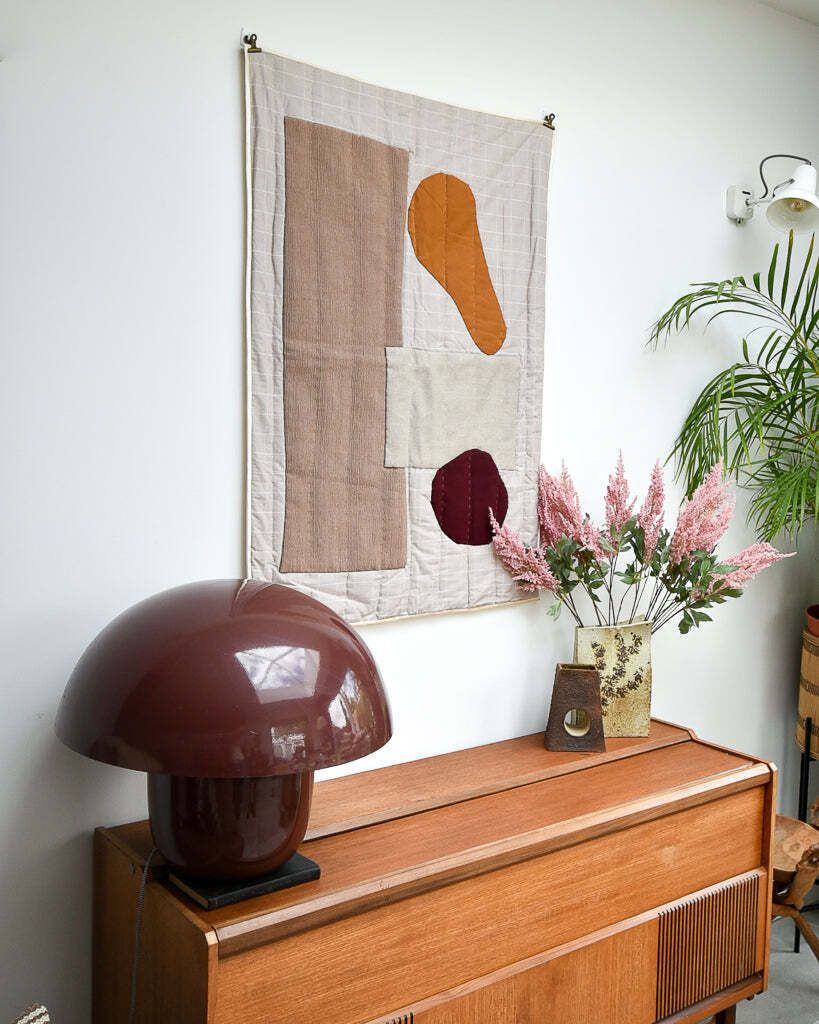 photo vinterior Handmade Recycled Material Patchwork Wall Hanging