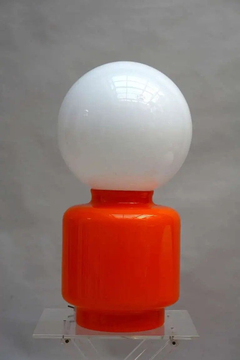 Beautiful Set Of Two Italian Murano Glass Lamp photo Lighting