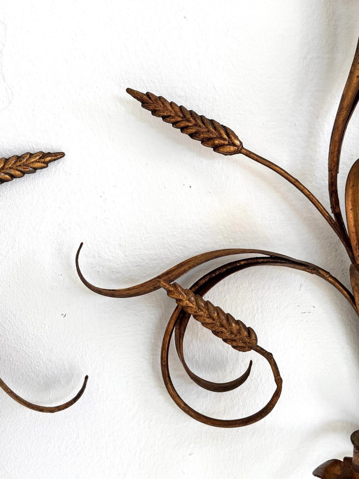 photo furniture Pair Sheaf Of Wheat Sconces Hollywood Regency Gilt Metal By Hans Kögl, Italy 1960