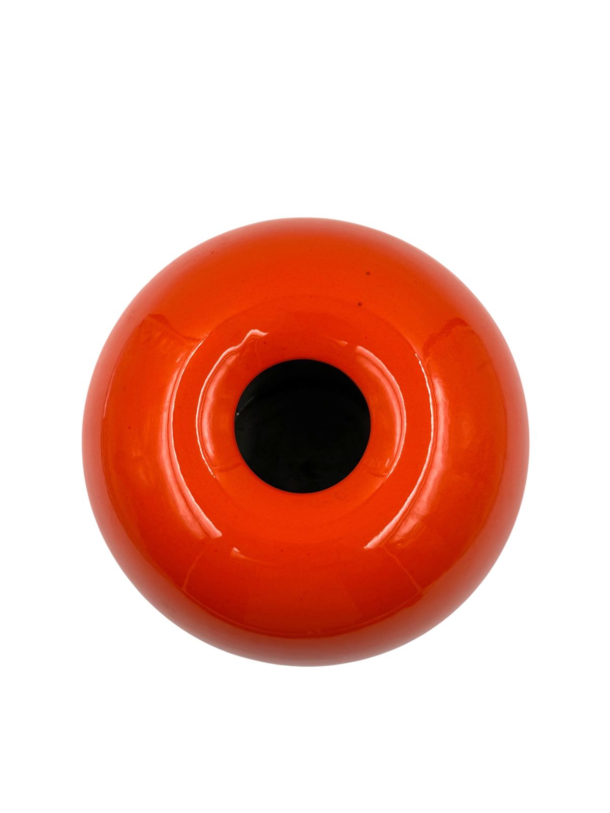 Space Age Orange Ceramic Vase, Sicart Italy Ca. 1970 photo buy