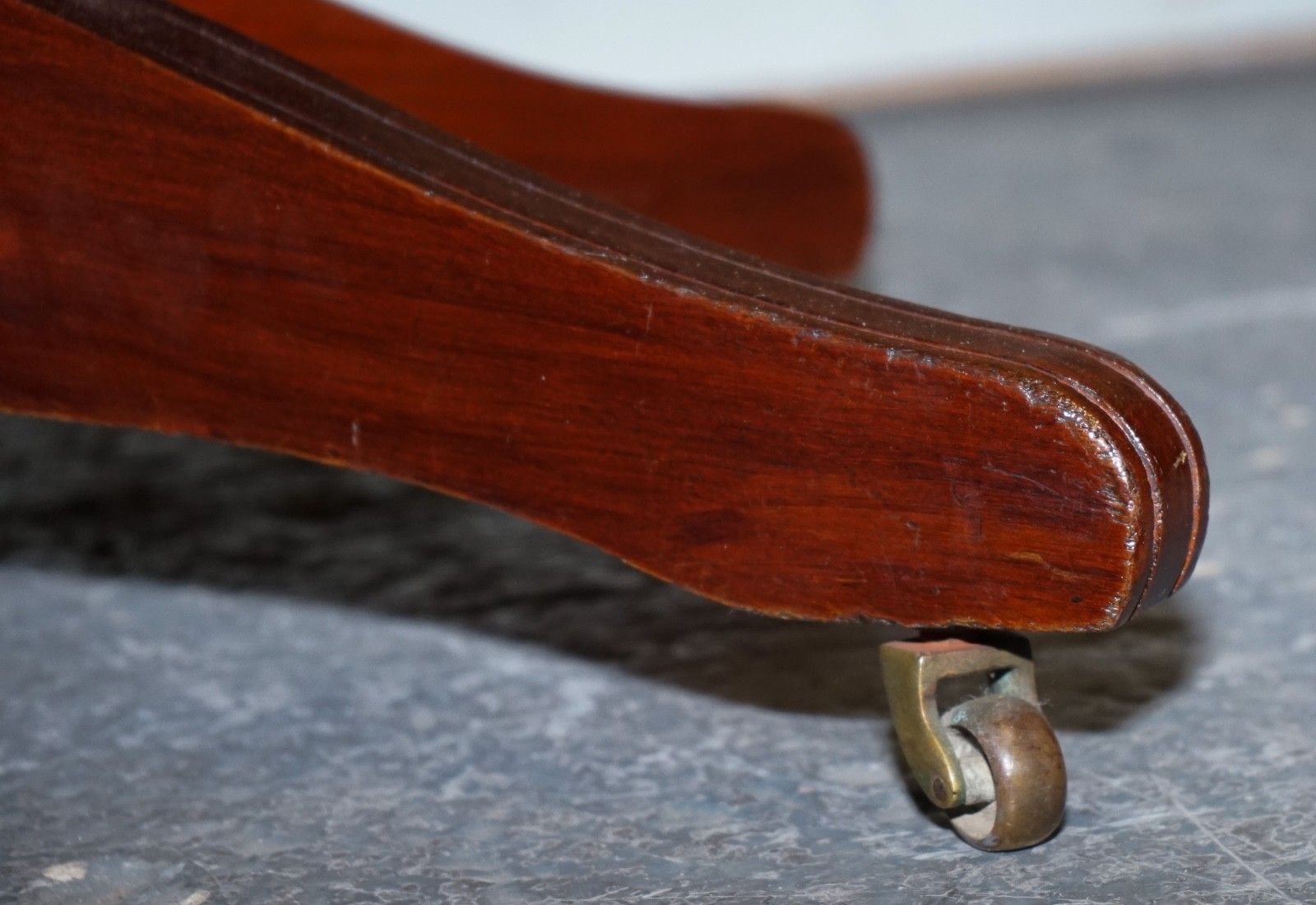 Furniture Antique Deep Buttoned Chesterfield Georgian Style Hand Dyed Leather Desk Chair photo