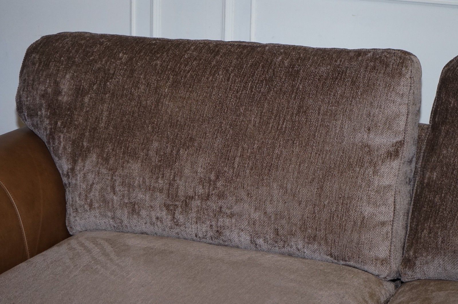 Vintage Alexander & James Blake 3 Seater Leather & Fabric Sofa Rrp £2,240 photo buy