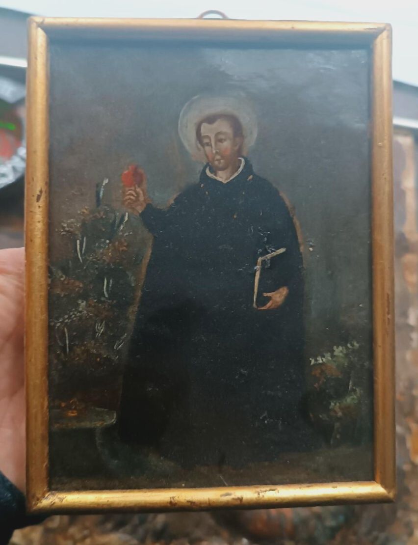 Copper Painting Depicting Jesuit Saint Spanish School 18th Century photo buy