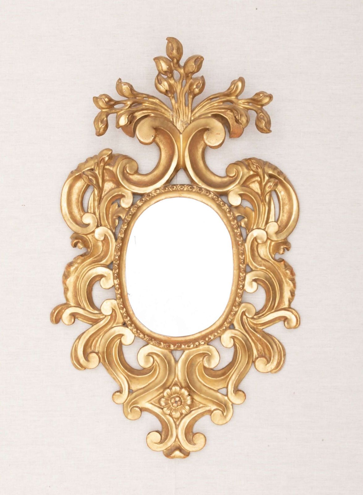 Antique Italian Giltwood Wall Mirror – Baroque Style