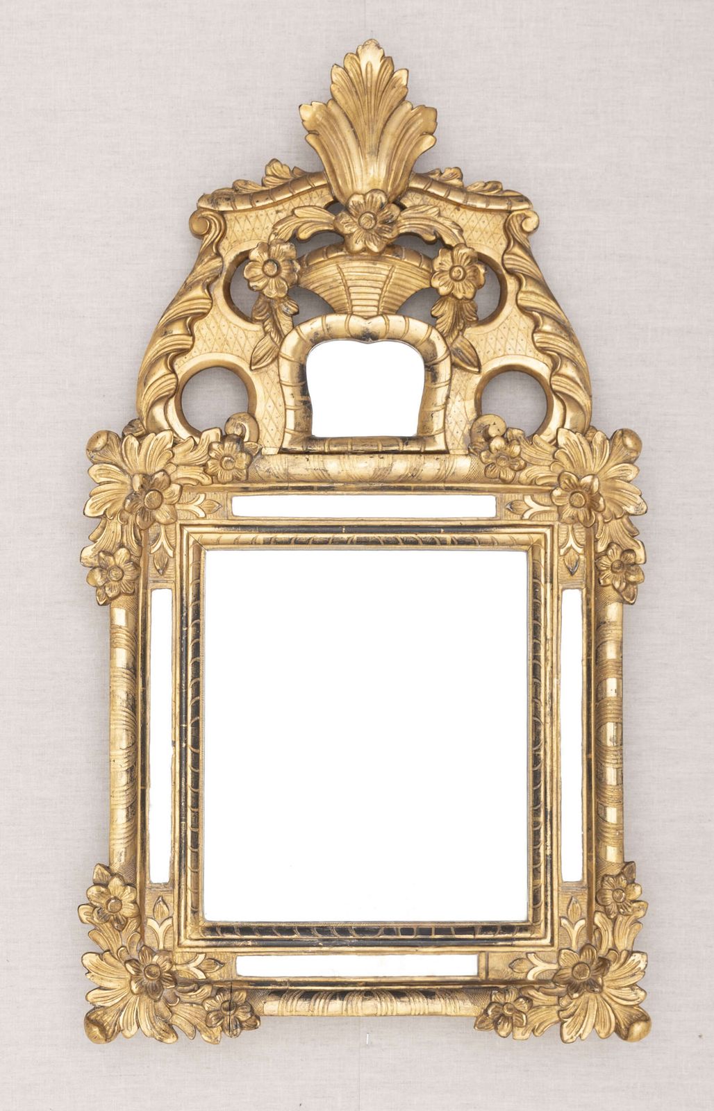 Antique Italian Giltwood Mirror – Baroque Style   Late 18th – Early 19th Century