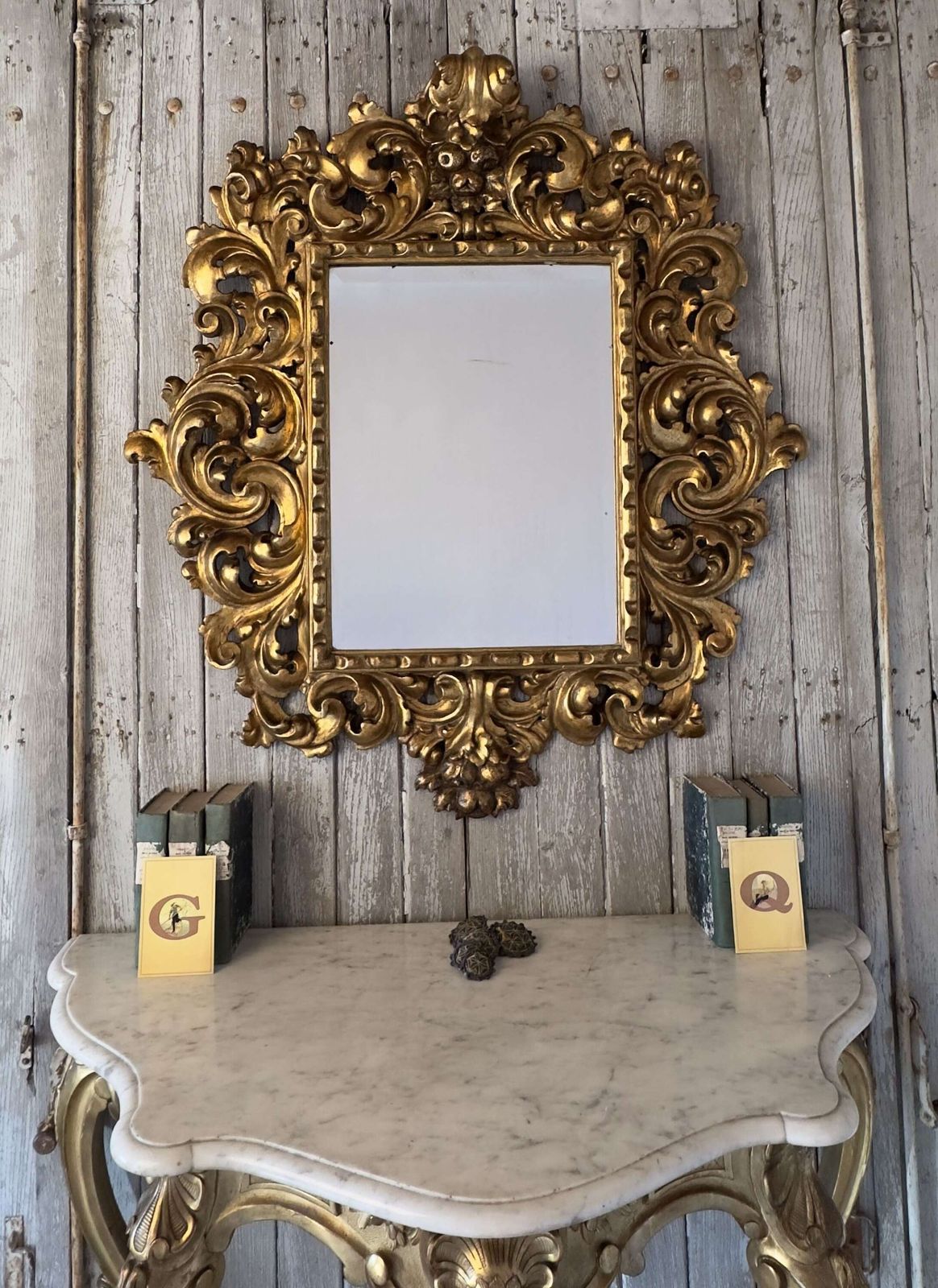 Antique Italian Rococo Revival Mirror – Late 19th Century photo furniture