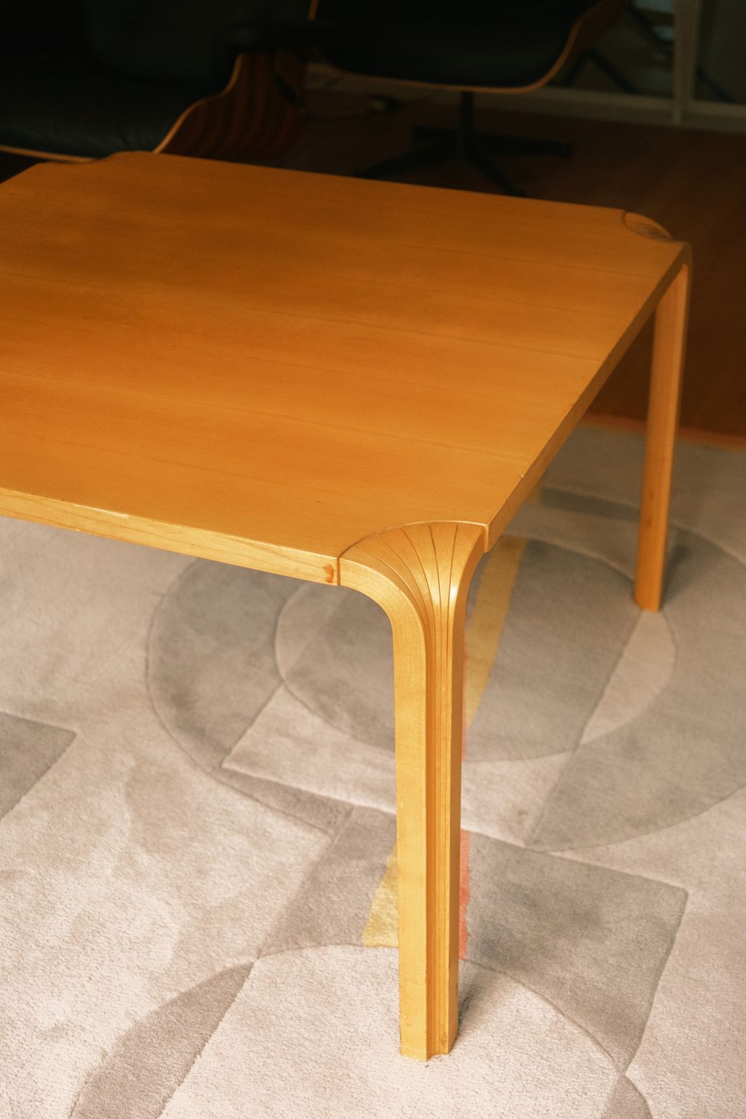 Vintage Fan Leg Coffee Table By Alvar Aalto photo for sale