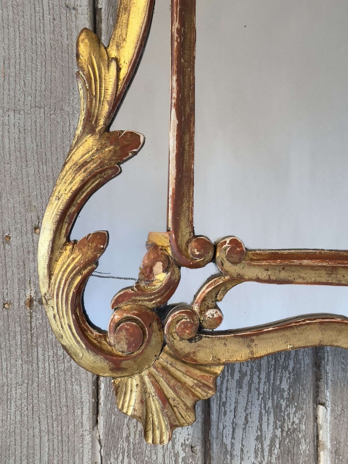 Antique Italian Giltwood Mirror With Original Mercury Plate – 19th Century photo Home Decor