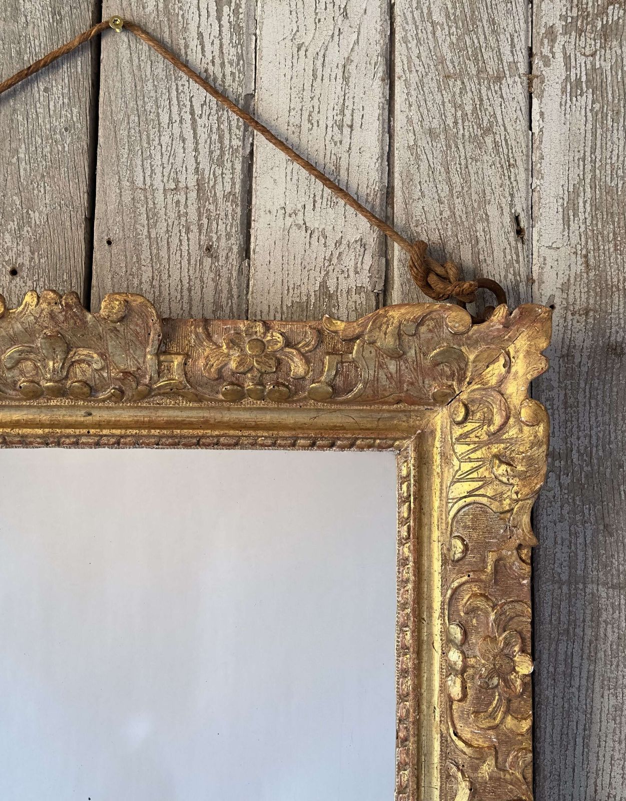 Antique Giltwood Mirror – French Baroque Revival Style – 19th Century photo Home Decor