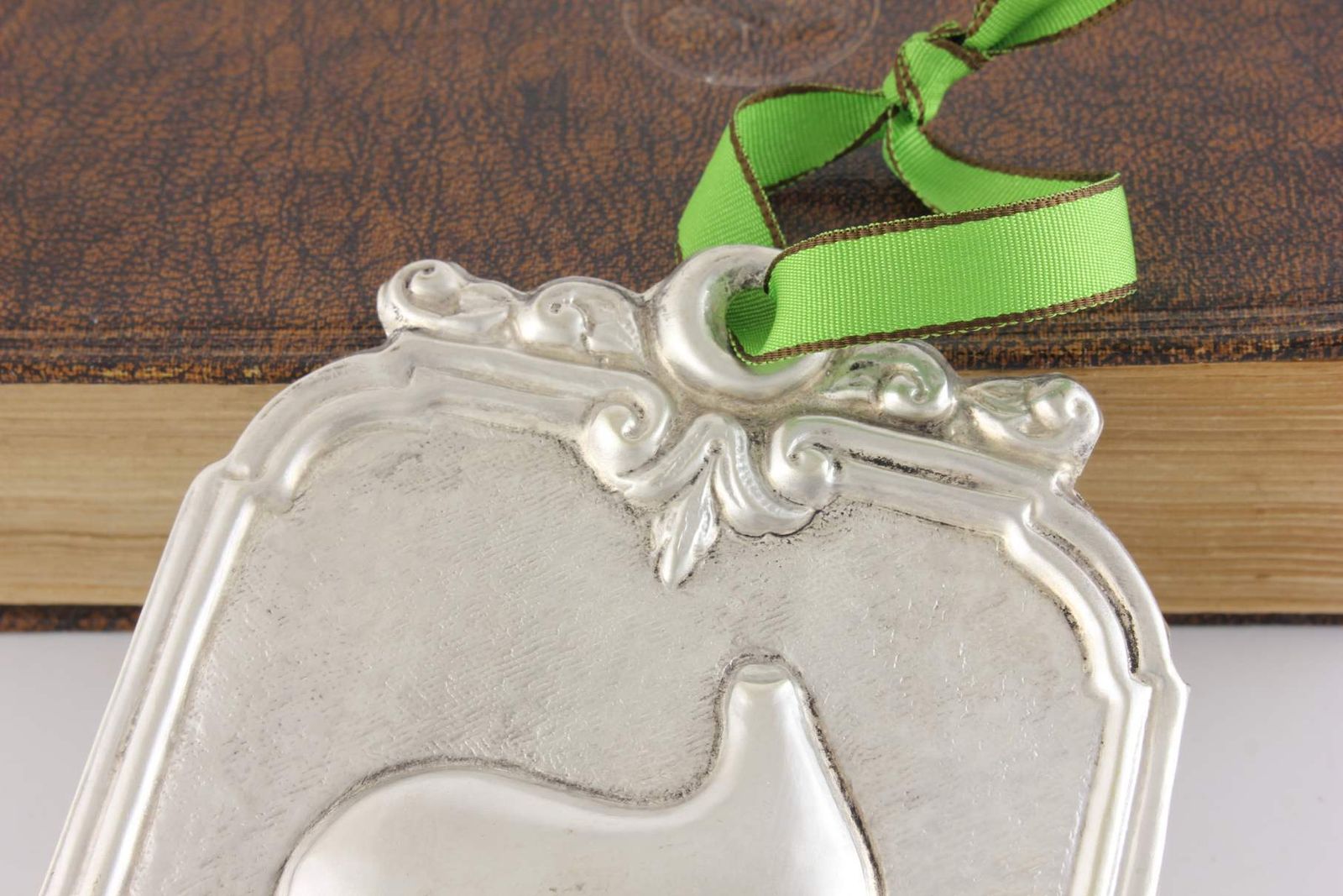 photo furniture Stomach & Intestines Silver Plate Ex Voto. Italian Religious Votive
