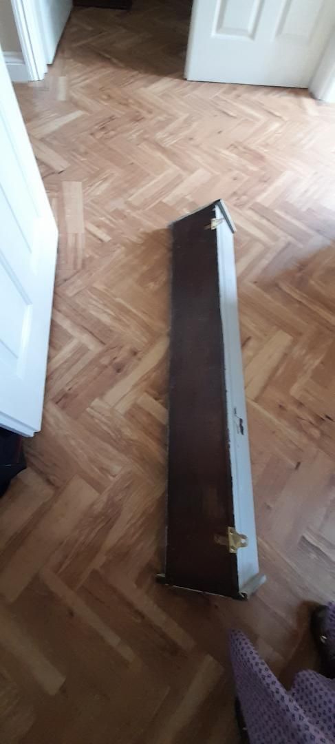 Vintage Solid Wood Wall Coat Rack Hat 7 Metal Hooks 121cmw Grey Green Gc photo buy