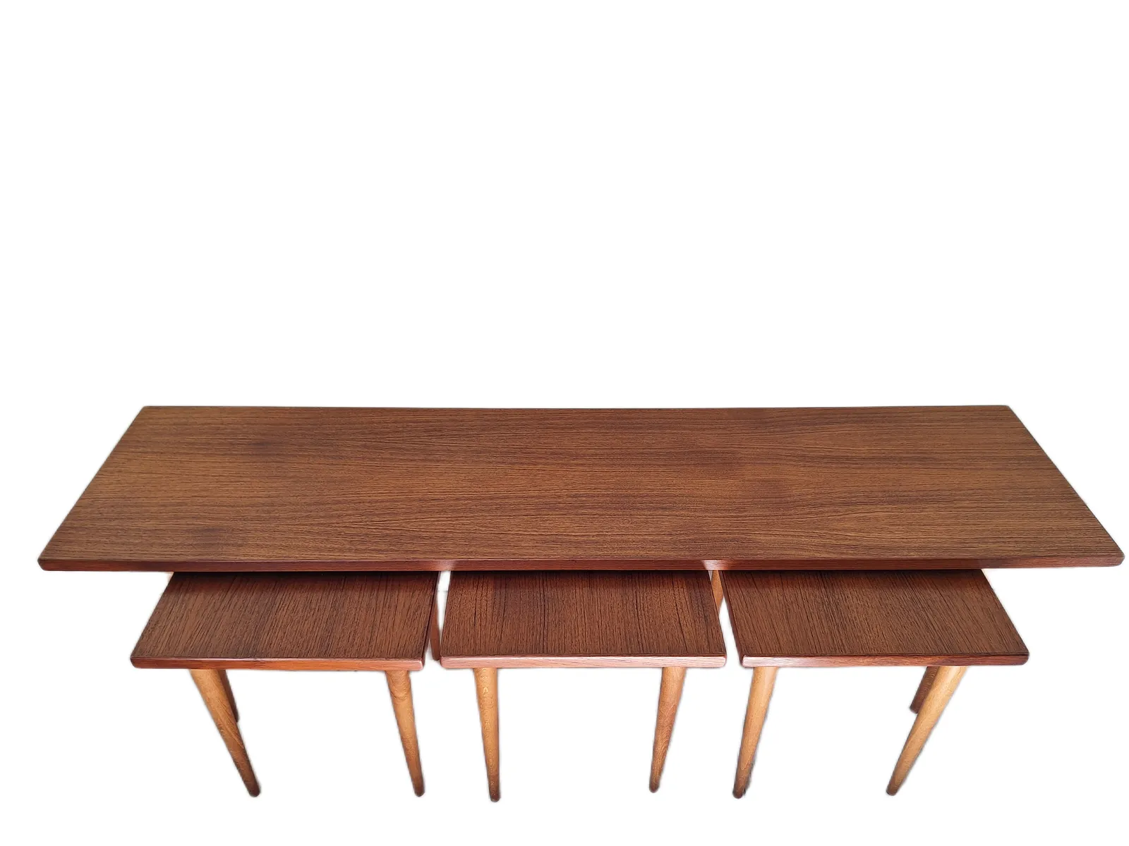Swedish Mid Century Teak Nesting Coffee Table By Albert Larsson photo furniture