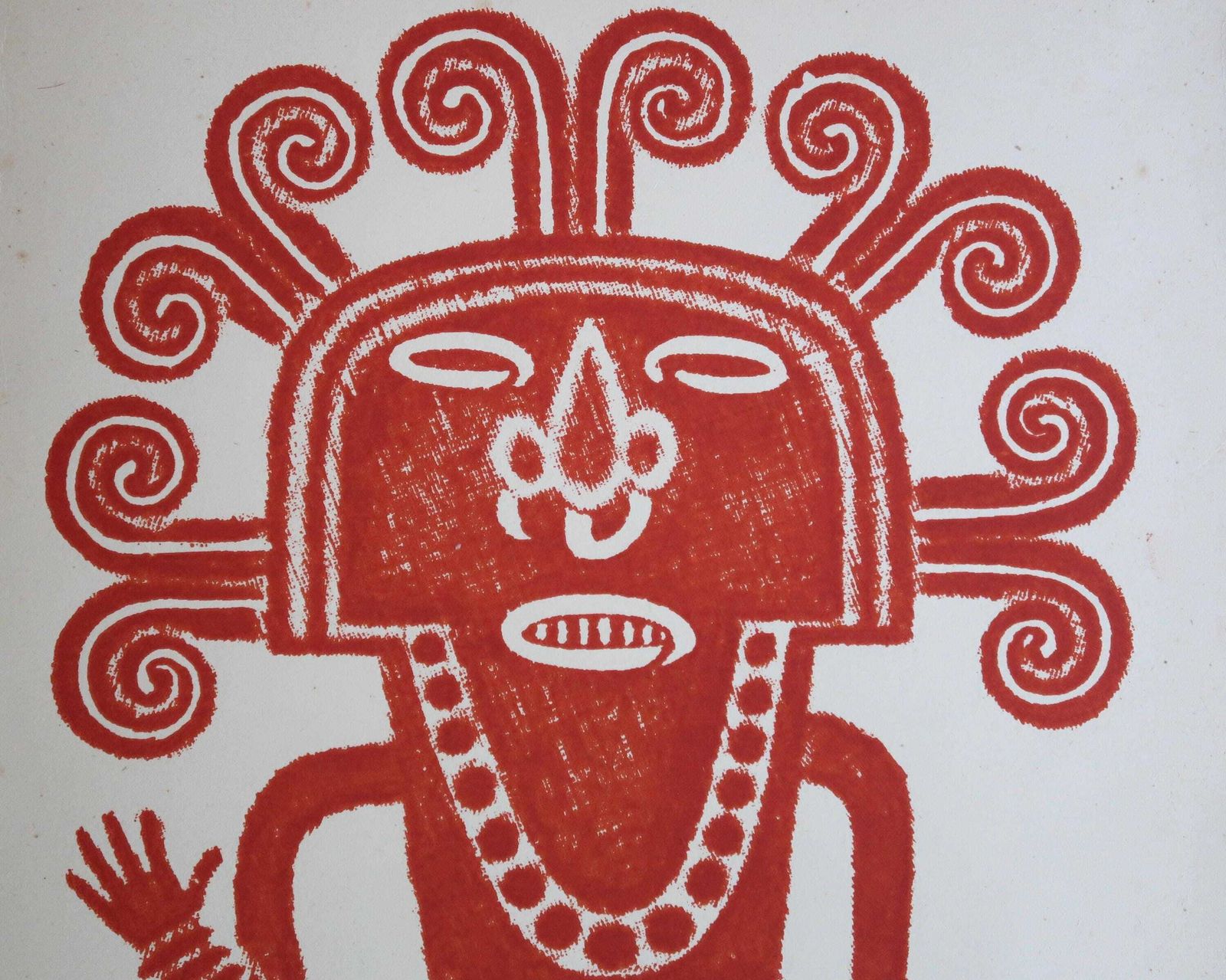 Original Pre Colombian Print By Georges Arnulf, 1967 / Tolima, Calima, Quimbaya Style photo furniture