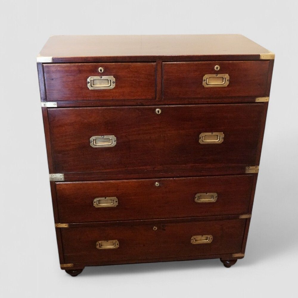 Victorian Mahogany Military Chest