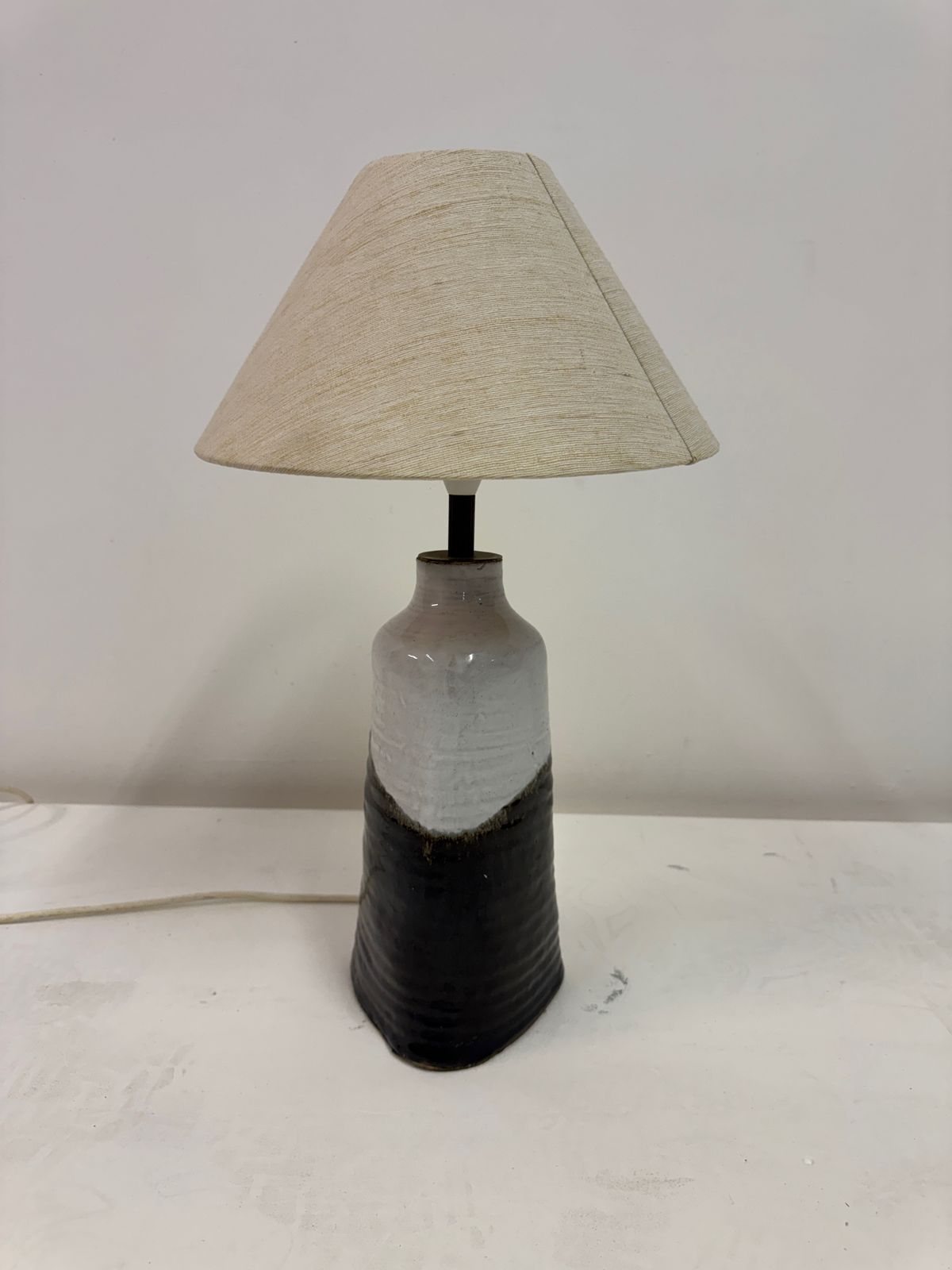 Mid Century Glazed Pottery Table Lamp, 1960s photo vintage
