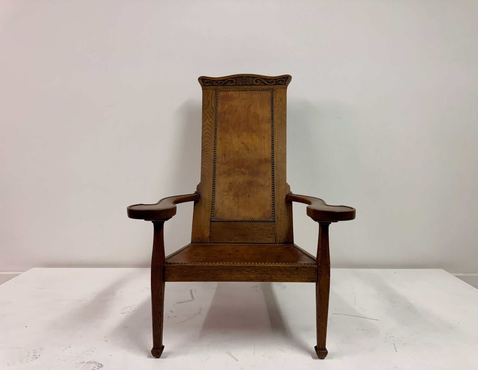 photo for sale Arts And Crafts Oak Studio Chair By Arthur Simpson Of Kendal, Circa 1910