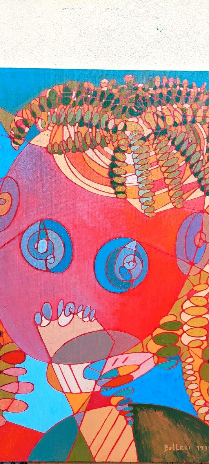 Oil Painting Abstract Industrial Franco Danceri 1993 Oil On Canvas photo Art