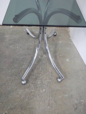 Coffee Table With Wheels And Smoked Glass, 1960 photo vinterior