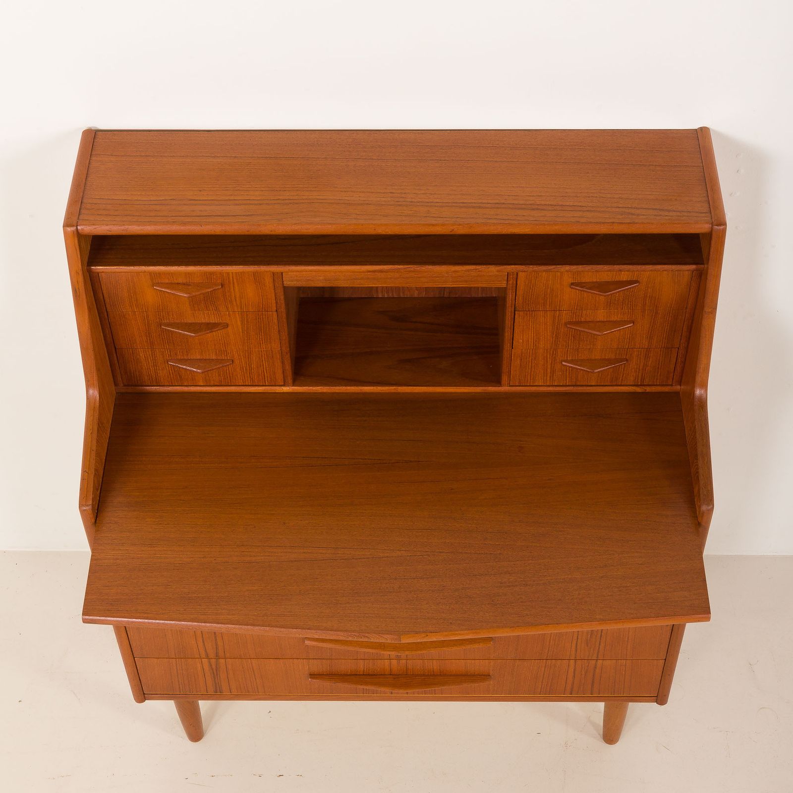 photo for sale Danish Teak Mid Century Modern Secretaire Cabinet With A Desk And Vanity, 1960s