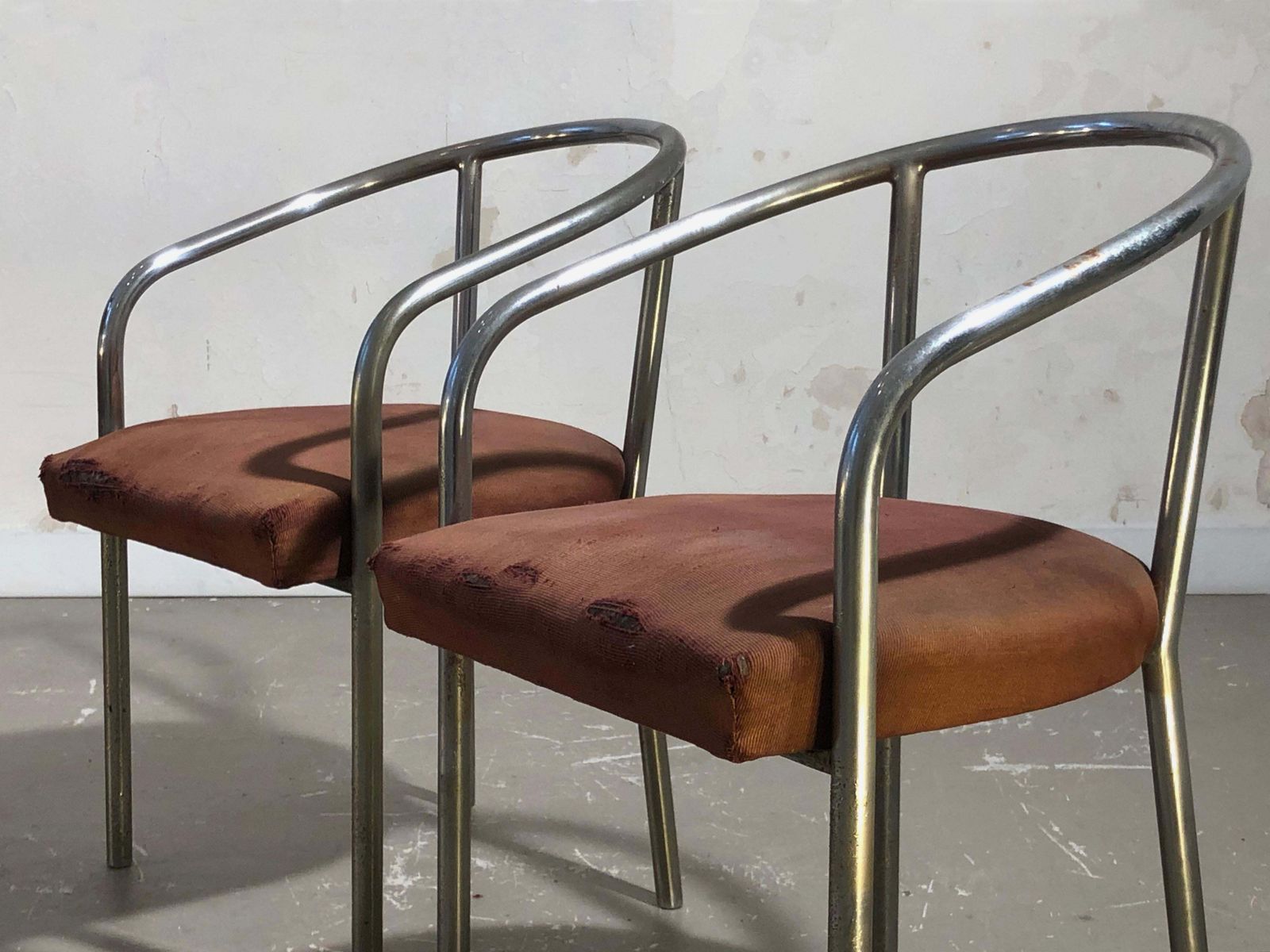Ensemble De 3 Chaises De Bureau Modernist Bauhaus Par Rene Herbst, France 1930 photo for sale