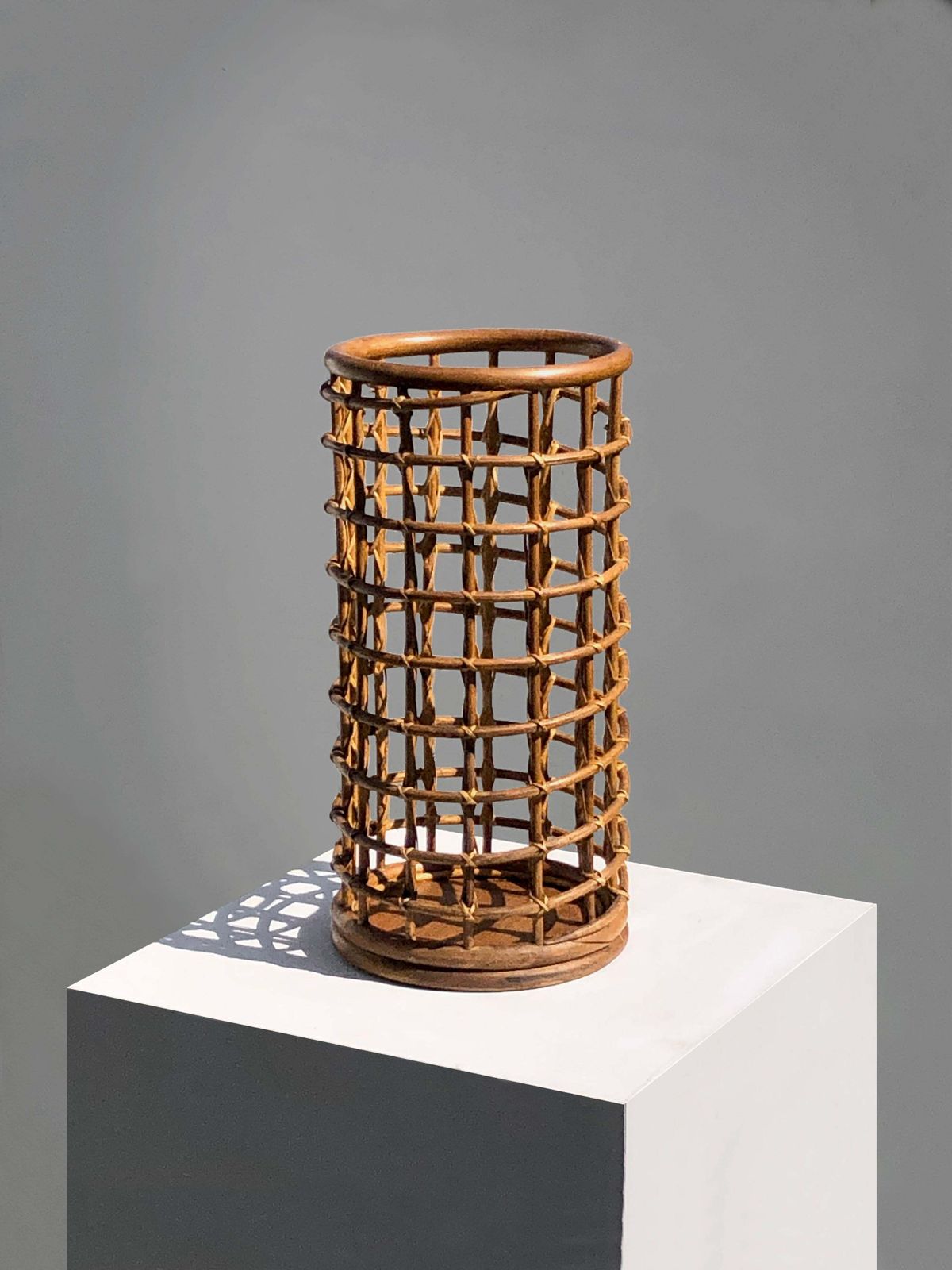 Brutalist Modernist Basket In The Style Of Audoux Minnet, France 1950 photo vinterior