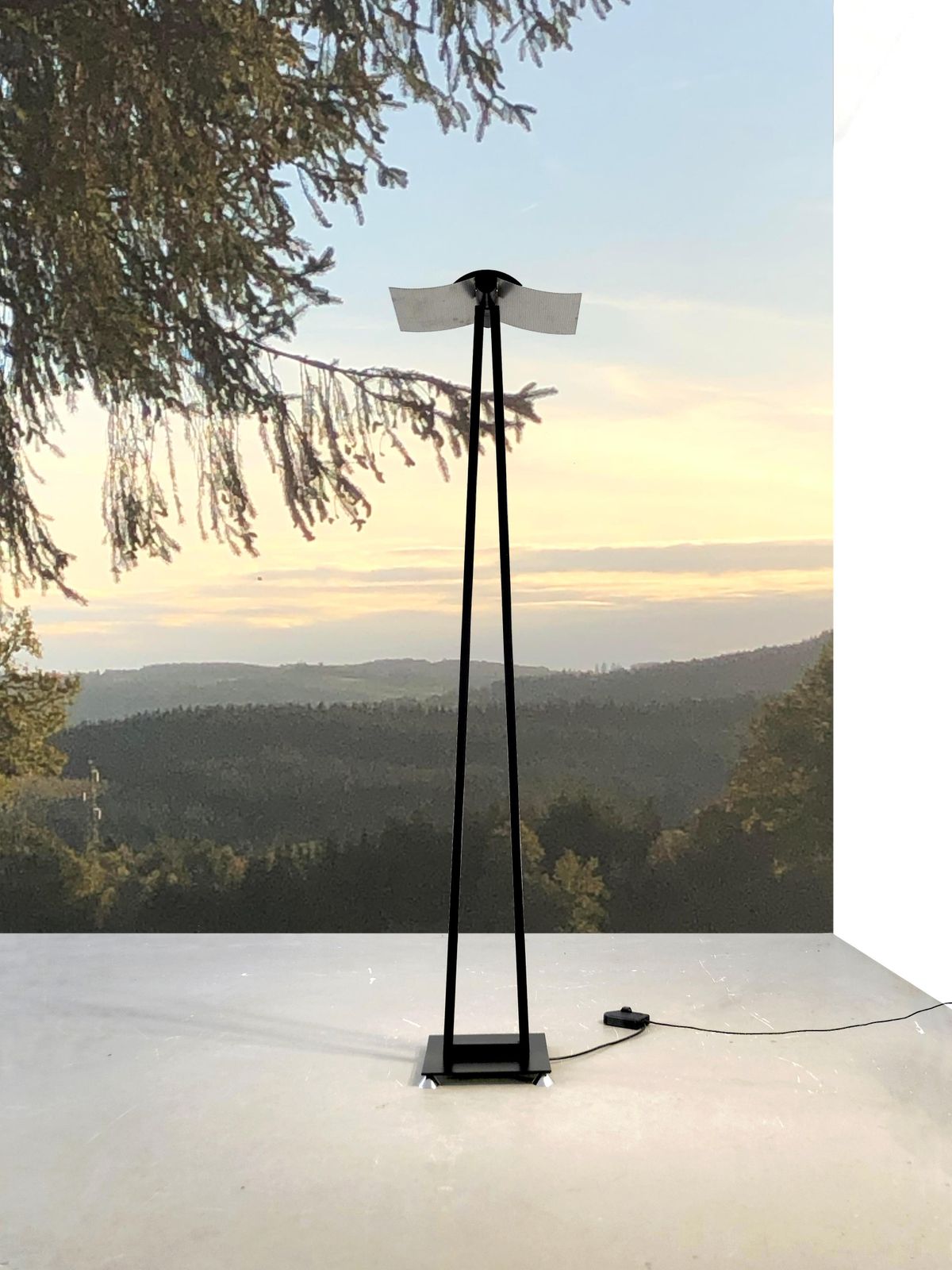 Radical Minimal Post Modern Floor Lamp By Verre Lumiere, France 1980 photo for sale