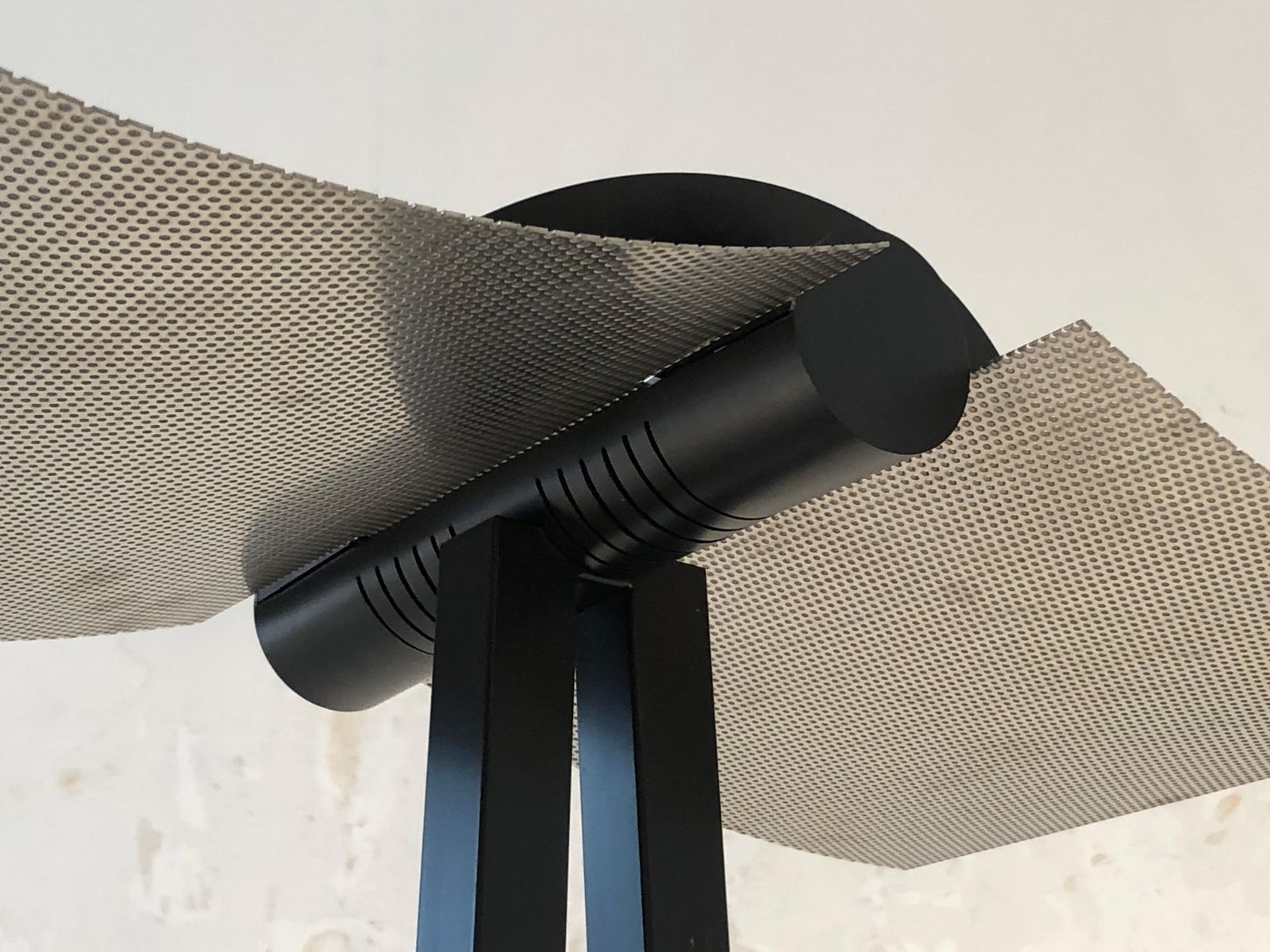 Radical Minimal Post Modern Floor Lamp By Verre Lumiere, France 1980 photo vintage