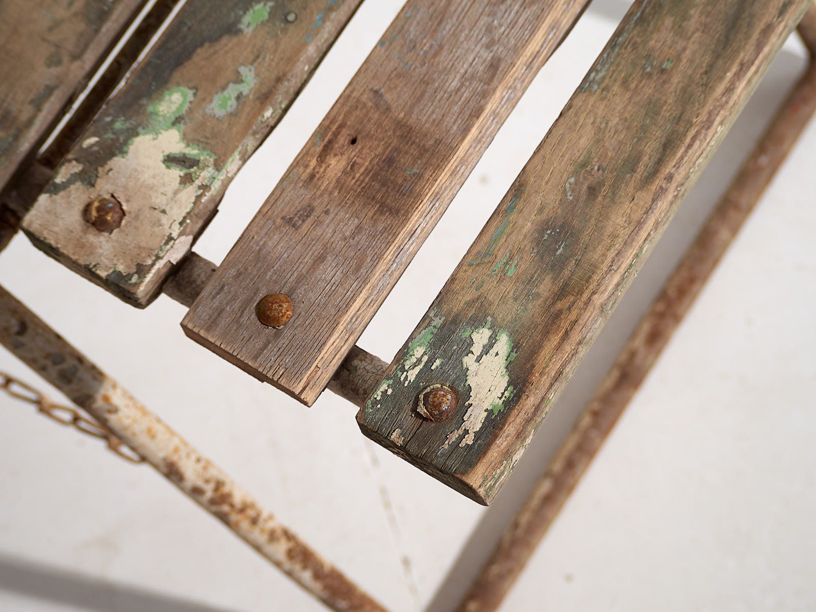 photo for sale Antique Garden Folding Chairs (C.1920). Set Of 2 Pieces