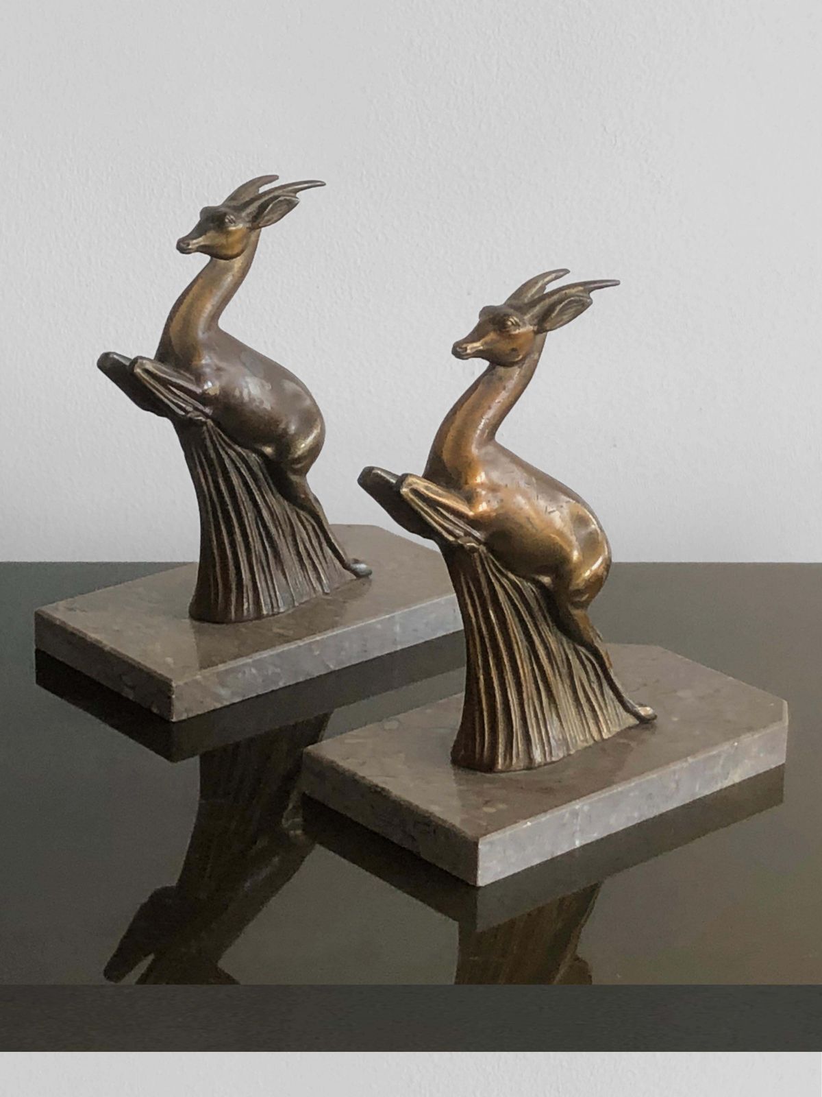 A Pair Of Art Deco Neoclassical Bookends In The Style Of Max Le Verrier, France 1930 photo vinterior