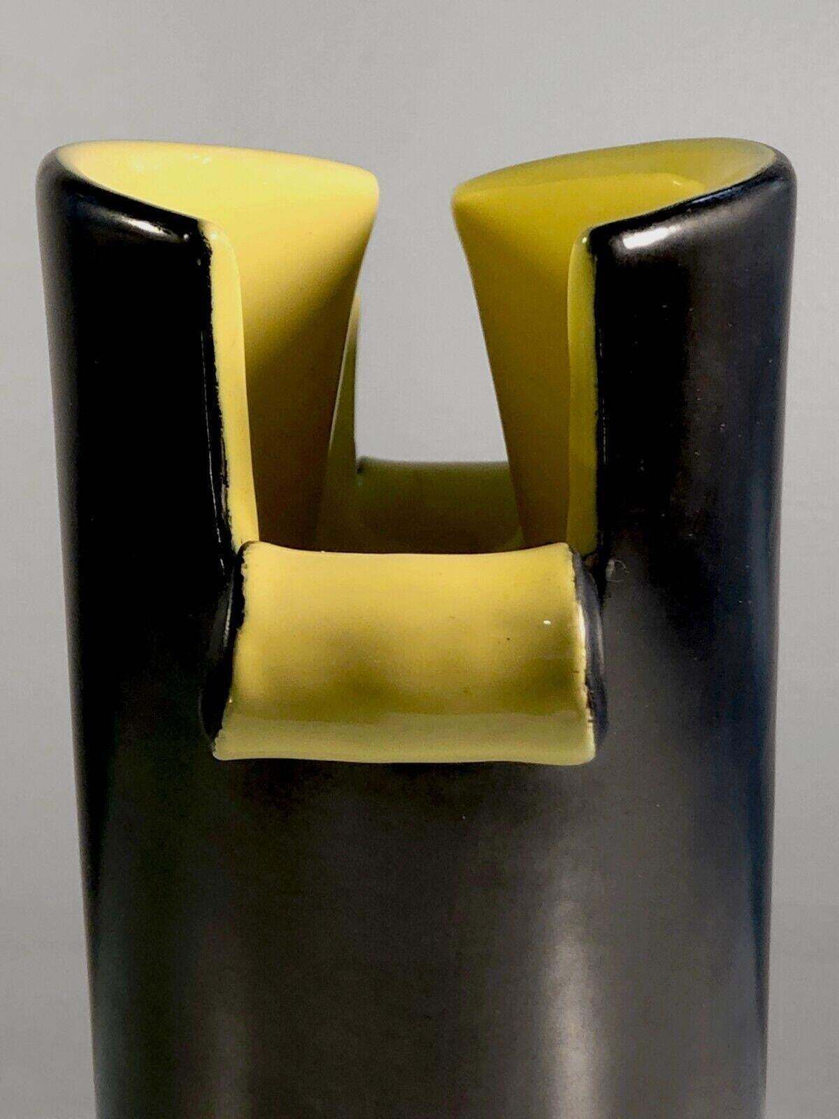 Freeform Modernist Ceramic Vase By Elchinger, France 1950 photo buy