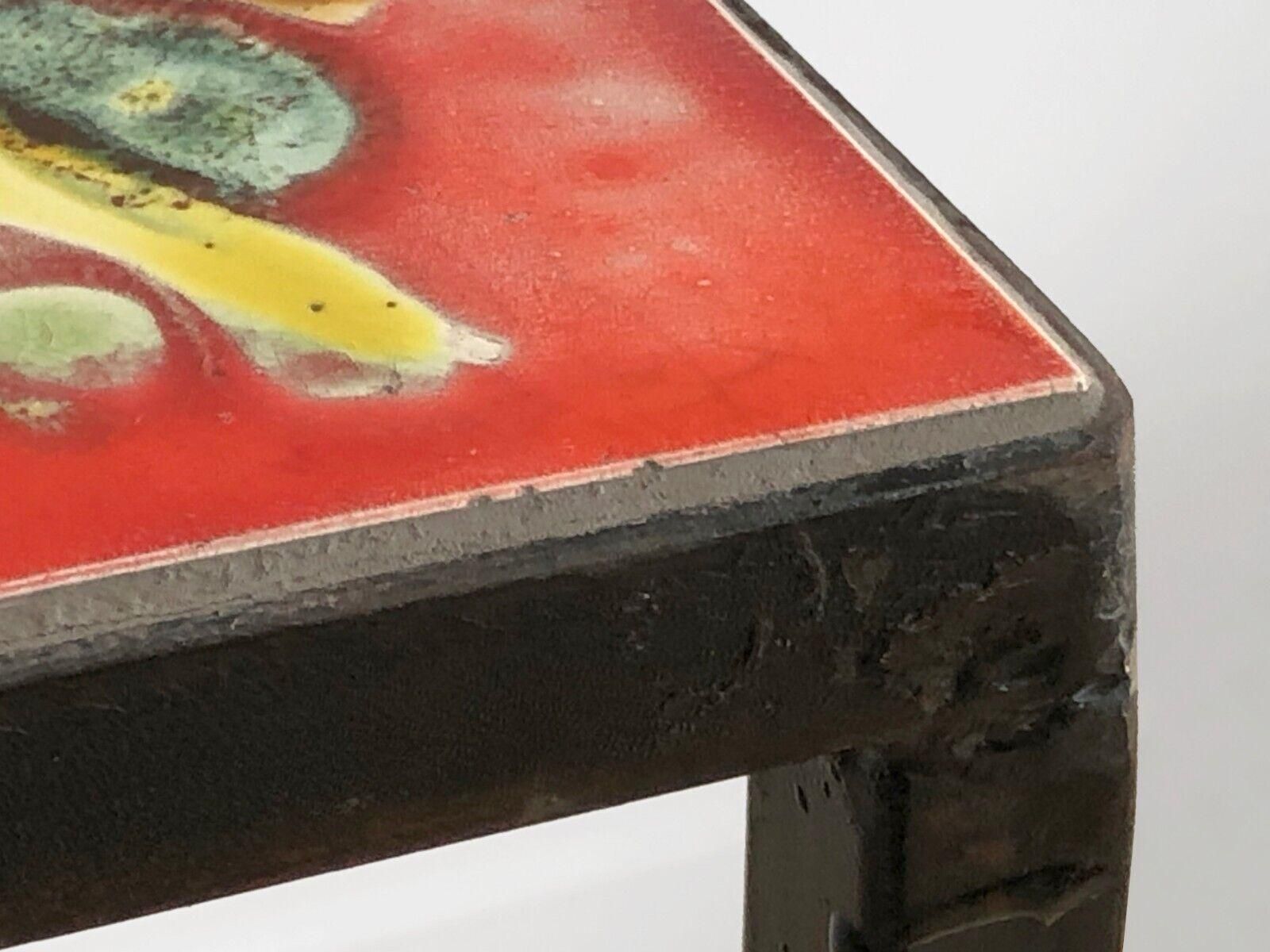 photo vintage Mid Century Modern Ceramic Side Or Dressing Table, Vallauris, France 1950s